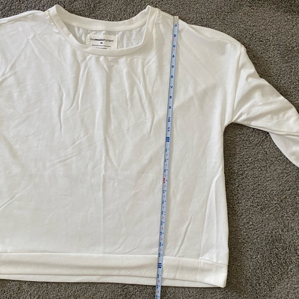 Ultra Soft Off-White Pullover Sweatshirt - Picture 7 of 7